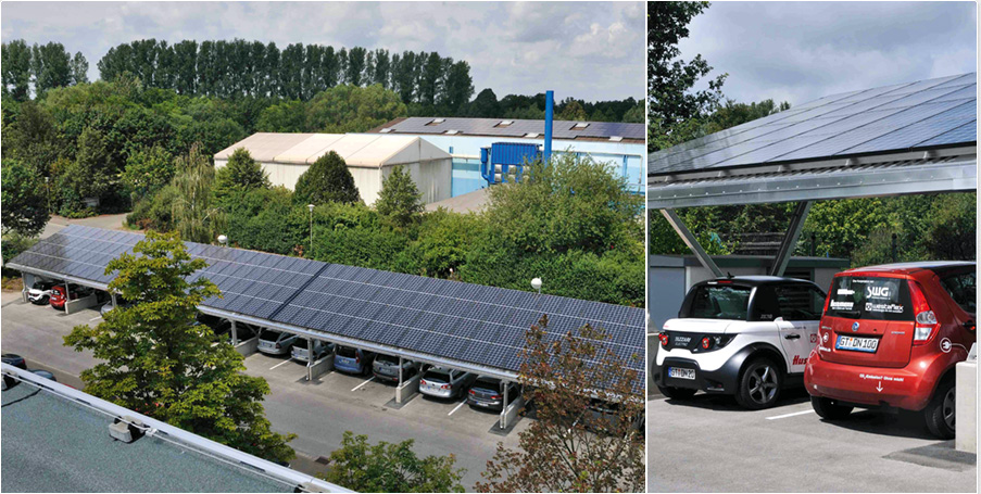 E-Mobility mit Solar-Carportanlage