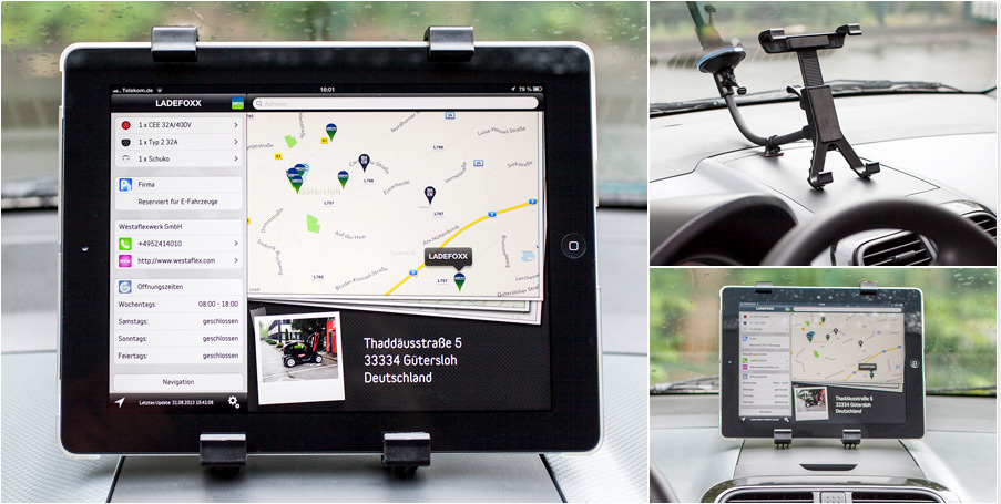 Die PlugFinder App navigiert Elektroautos zu Stromladepunkten